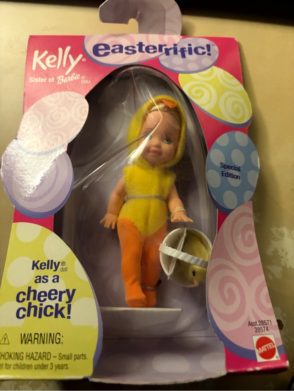 Mattel Kelly Doll in Yellow Chick Outfit with Orange Legs